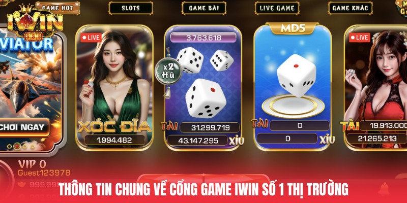 Thông tin chung về cổng game IWIN số 1 thị trường